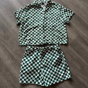 Wild Fable Green Check Set